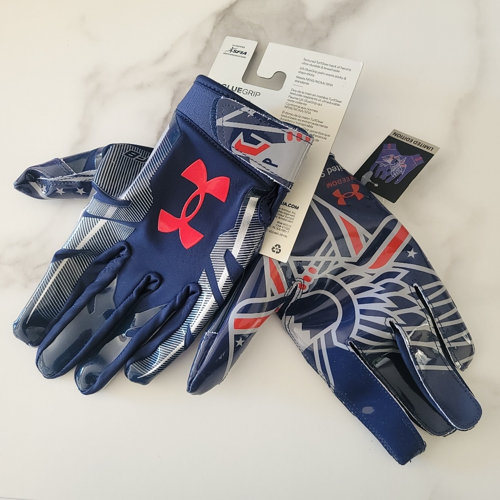 Under Armour UA F8 Novelty Limited Edition Football Gloves GlueGrip Men’s Size L